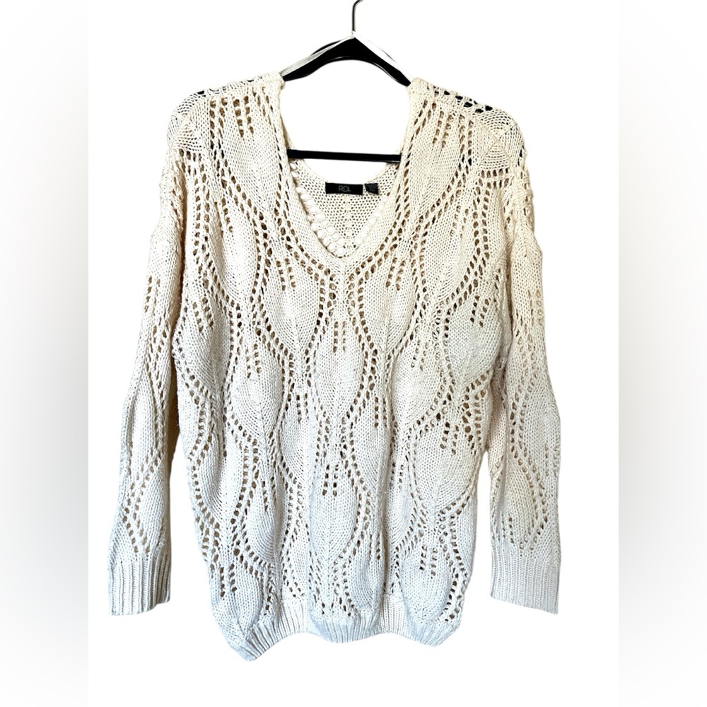 RDI Cream Knit Sweater Size Small
